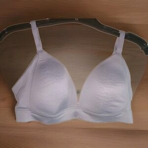 Auden 34B Lightly Lined Wirefree Wireless Bra Lite Gray Adjustable Straps